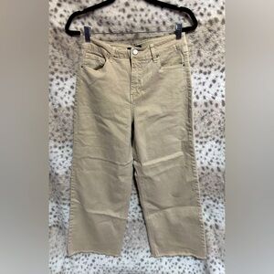 WOMENS STICTH STAR WIDE LEG RAW HEM DENIM